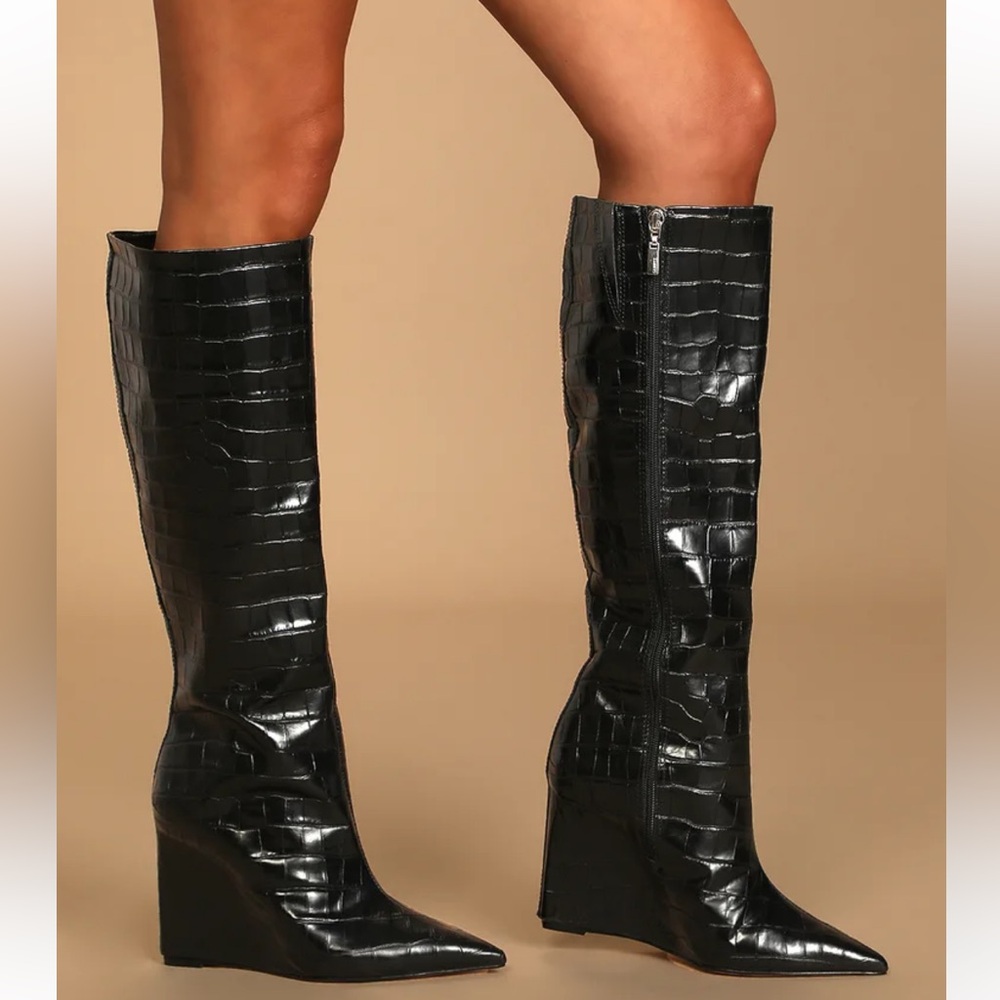 Schutz Asya Wedge Knee High Boots